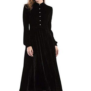 Women's wedding party velvet vintage dress